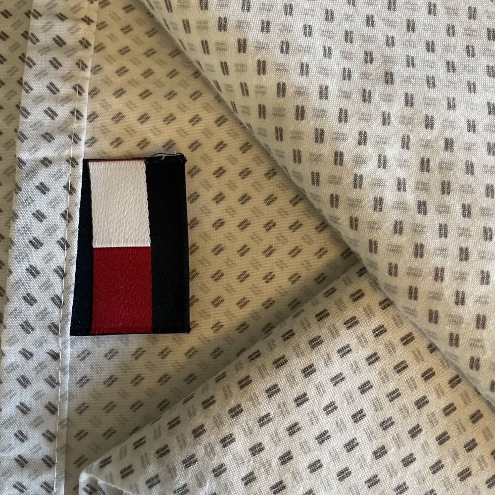 3-piece TOMMY HILFIGER Full Double Full Fitted Flat Pillowcase Sheet Set Gray